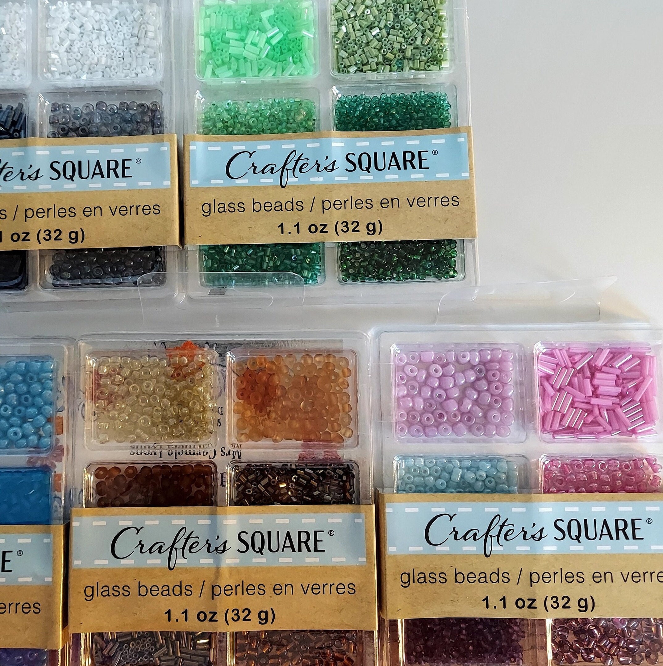 Square glass beads deals