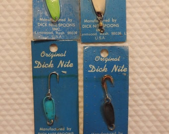 Vintage Dick Nite Spoons Set of 7 Each. Various Colors