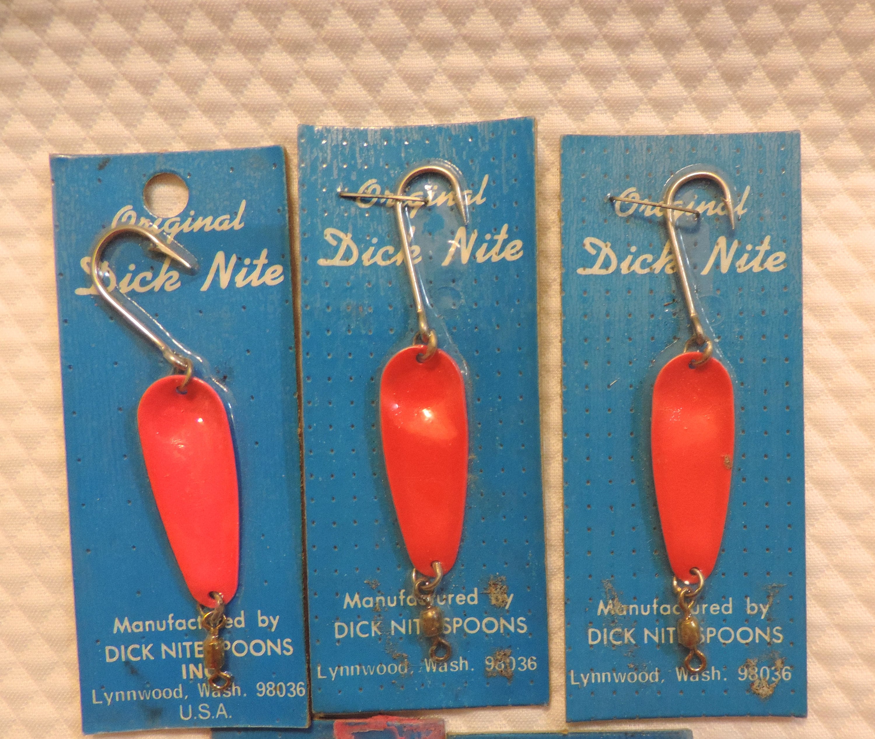 【テレビで話題】 Vintage Colors Various Each. 7 of Set Spoons Nite Dick ルアー・フライ