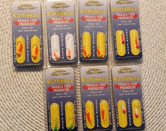 Rare Find Vintage Custom Jigs and Spins Rat Finkee Lures for Ice Fishing
