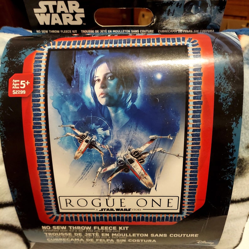 Disney Star Wars Rogue One Design Nosew Fleece Throw Kit Etsy