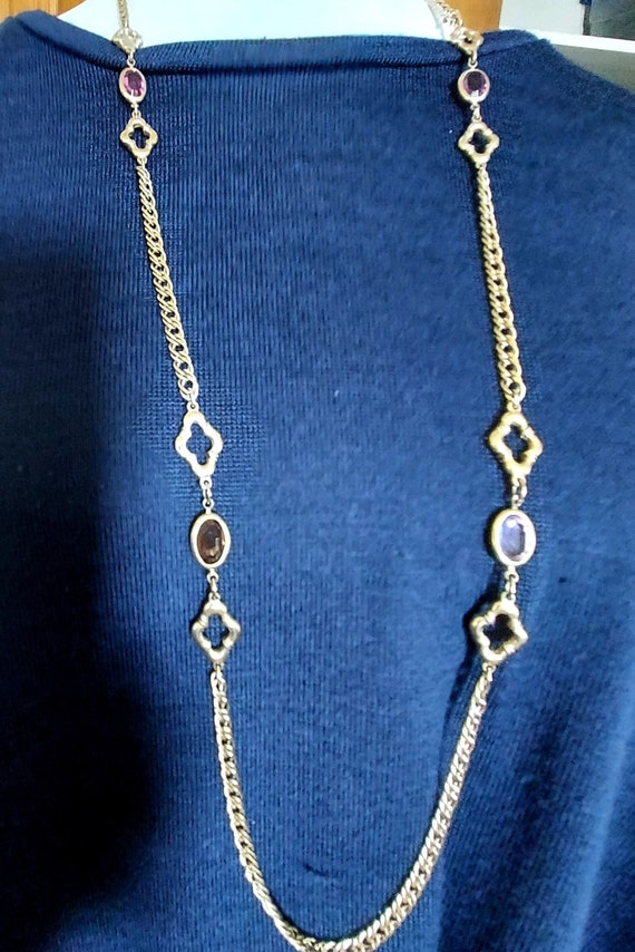 Vintage crystal avon necklace - Gem