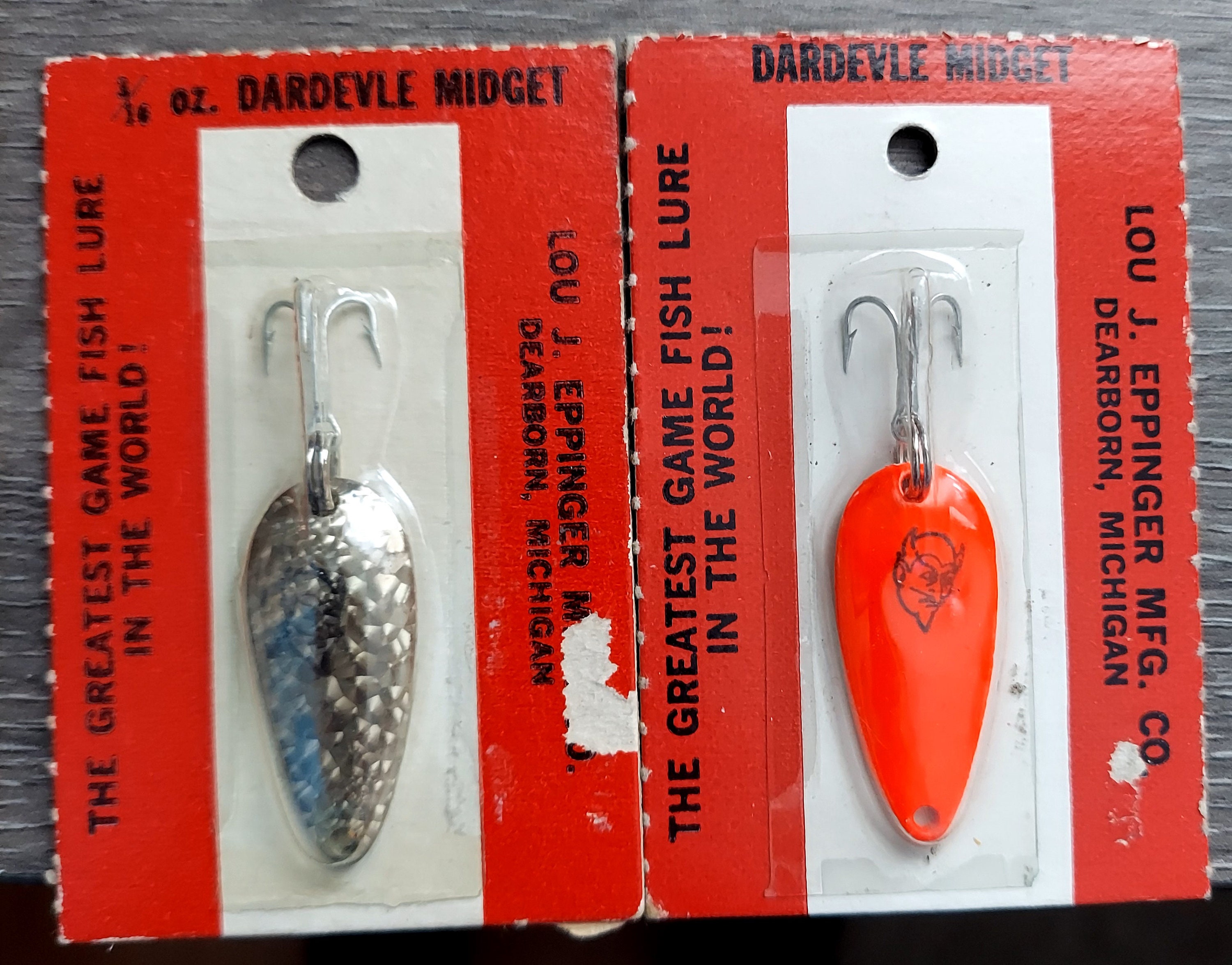 Vintage 1/16 Oz. DARDEVLE SPINNIE the Greatest Game Fish Lure in the World  