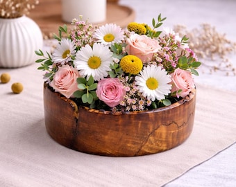Redwood Wood Bowl, Sculptural Centerpiece, Natural Wood Art, Food-Safe Finish