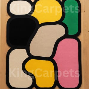 Colorful Area Rug for Living Room, Bohemian Accent Carpet, Soft Decorative Floor Rug, Vibrant Patterned Rug for Home Decor, Area Rug