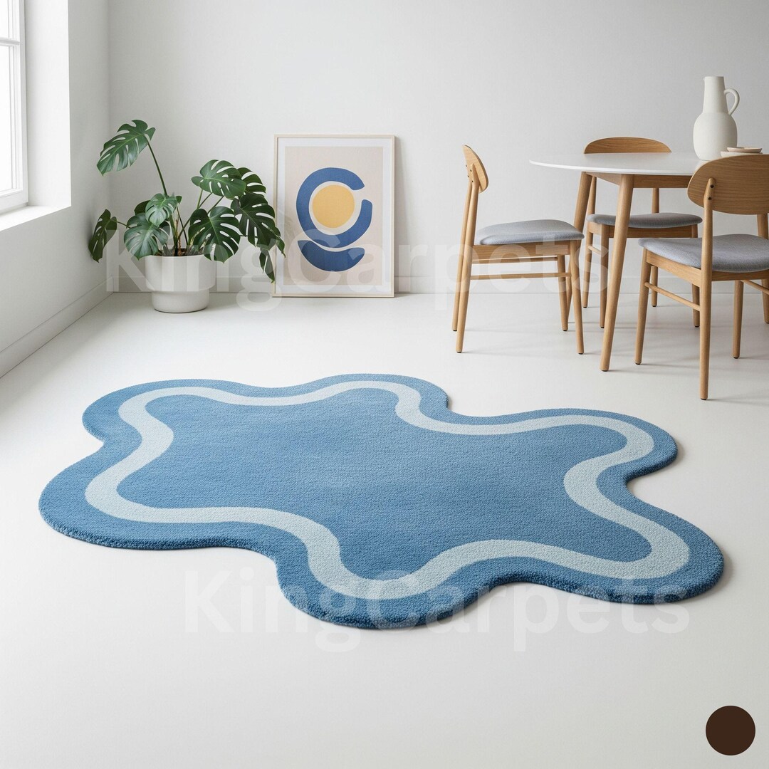 Abstract Flowing Rug: Colorful Plush Area Rug - Etsy