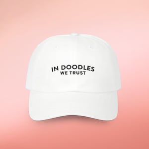 Doodle Hat, Goldendoodle Dog Hat. Embroidered Cap for Doodle Dog Lovers, Dog Mom or Dog Dad Apparel, Doodle Baseball Cap,