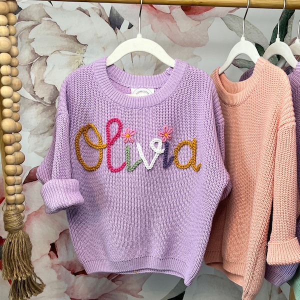 Name Sweater Baby Etsy