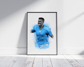Rodri Hernandez Espagne, affiche de football, art mural football