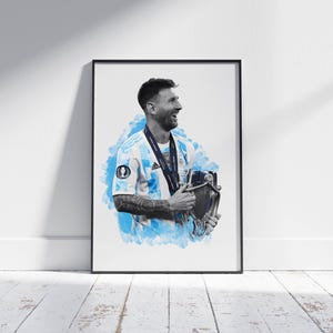 Lionel Messi-poster, digitale voetbalposter, digitale voetbalposter, digitale sportposter