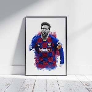 Lionel Messi-poster, digitale voetbalposter, digitale voetbalposter, digitale sportposter