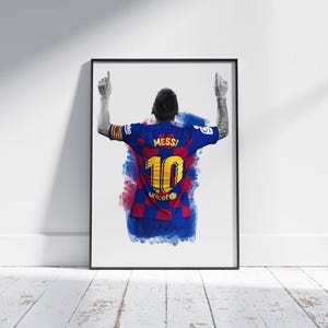 Lionel Messi-poster, digitale voetbalposter, digitale voetbalposter, digitale sportposter