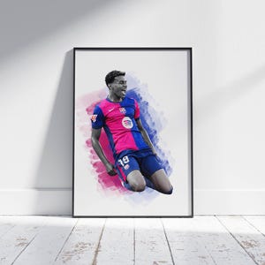 Lamine Yamal Poster, Digital Soccer Poster, Digital Football Print, Digital Sport Poster