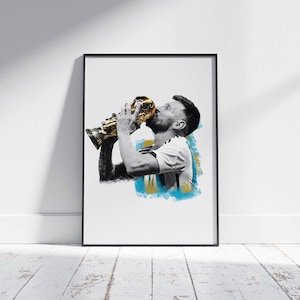 Lionel Messi-poster, digitale voetbalposter, digitale voetbalposter, digitale sportposter