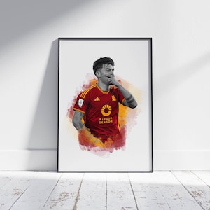 Paulo Dybala Poster, Digital Soccer Poster, Digital Football Print, Digital Sport Poster