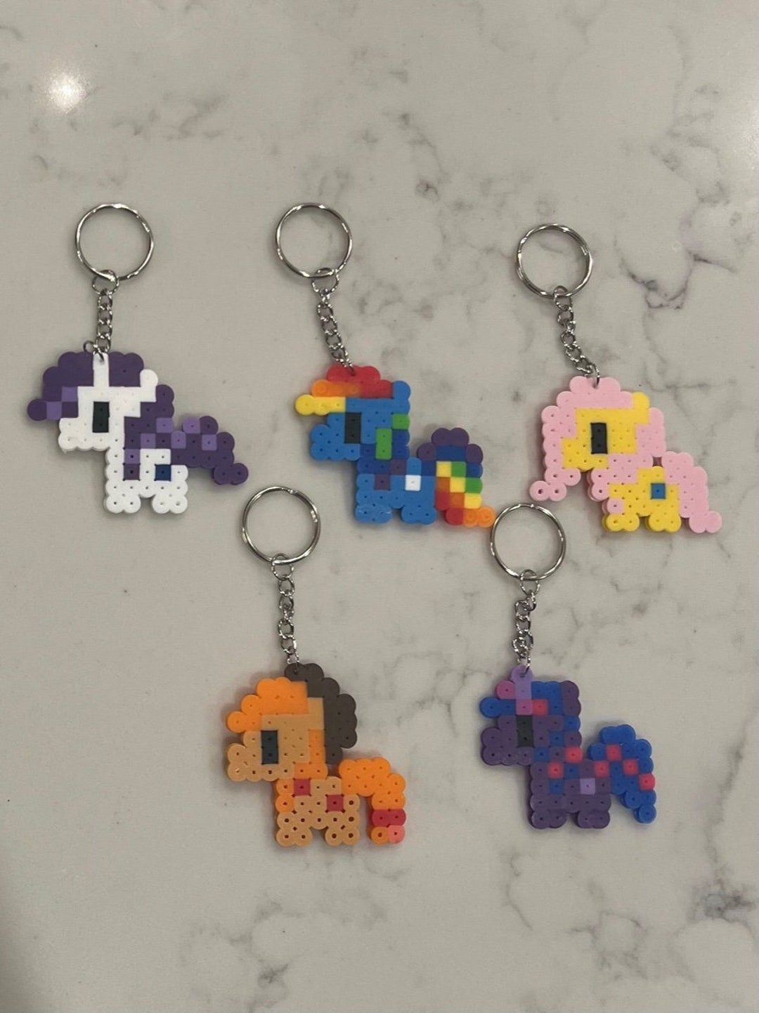 Any 2 Keychains, SAVE by Bundling, Handmade, Perler Bead Keychain, Fuse