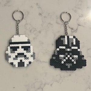 Star Wars Keychain, Handmade, Perler Bead Keychain, Fuse Bead Charm, Backpack Charm, Perler Bead Charm, Fuse Bead, Zipper Charm