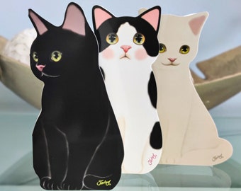 誕生日カード。猫のポップアップカード。猫好きの方への3Dカード。キュートな猫の立ち姿。クレイジーキャットレディのグリーティングカード。誕生日カード。猫好きの方へのギフト
