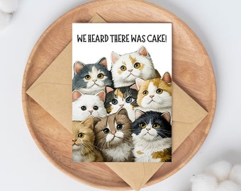 : bhiosng happy birthday card for cat lover, funny... Birthday Card for Cat Lover. Funny Birthday Card. Cat 3D. Crazy Cat ...