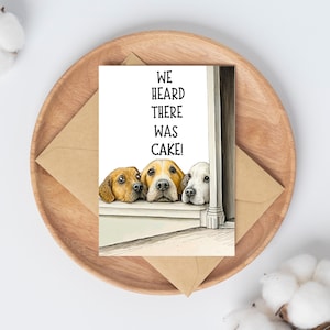 犬の誕生日カード。犬からの面白い誕生日カード。犬の誕生日ケーキのグリーティングカード。誕生日カード。DOG01
