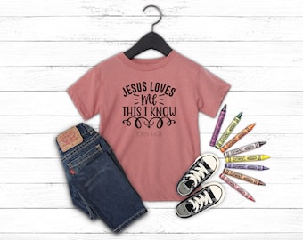 Jesus Loves Me Toddler Tee - Christian Bible Verse Shirt