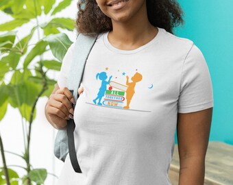 Summer Reading All Together Now T-shirt, Children with Books, for librarians, teachers, readers