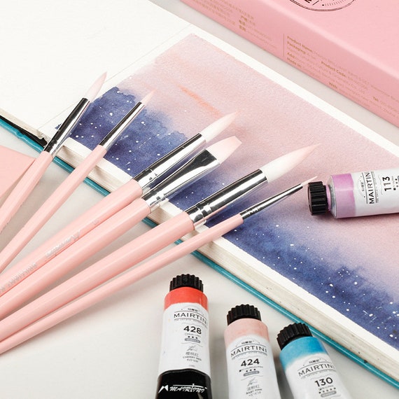 Mairtini Pink Paint Brushes 