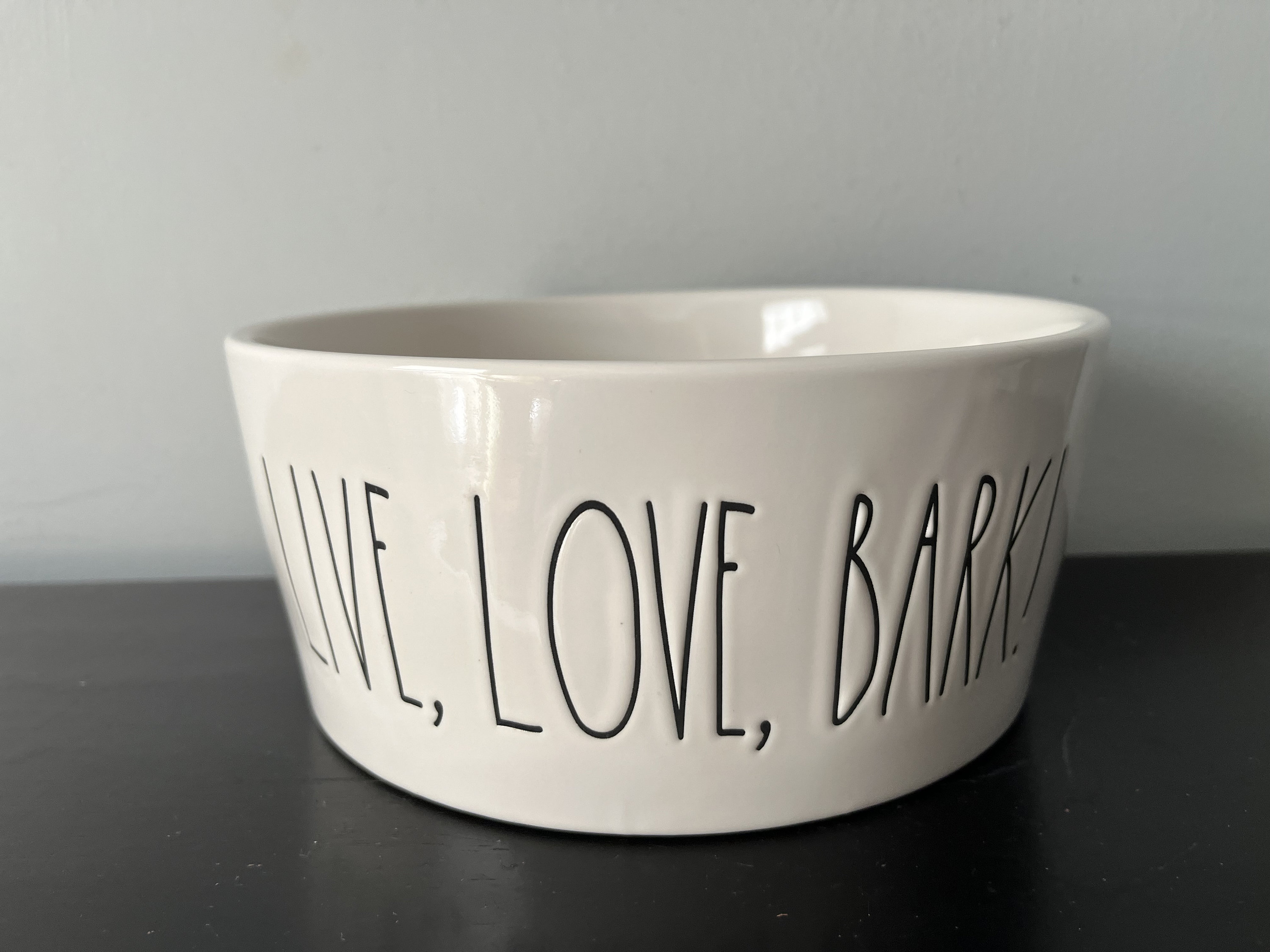 Rae dunn live best sale love bark bowl