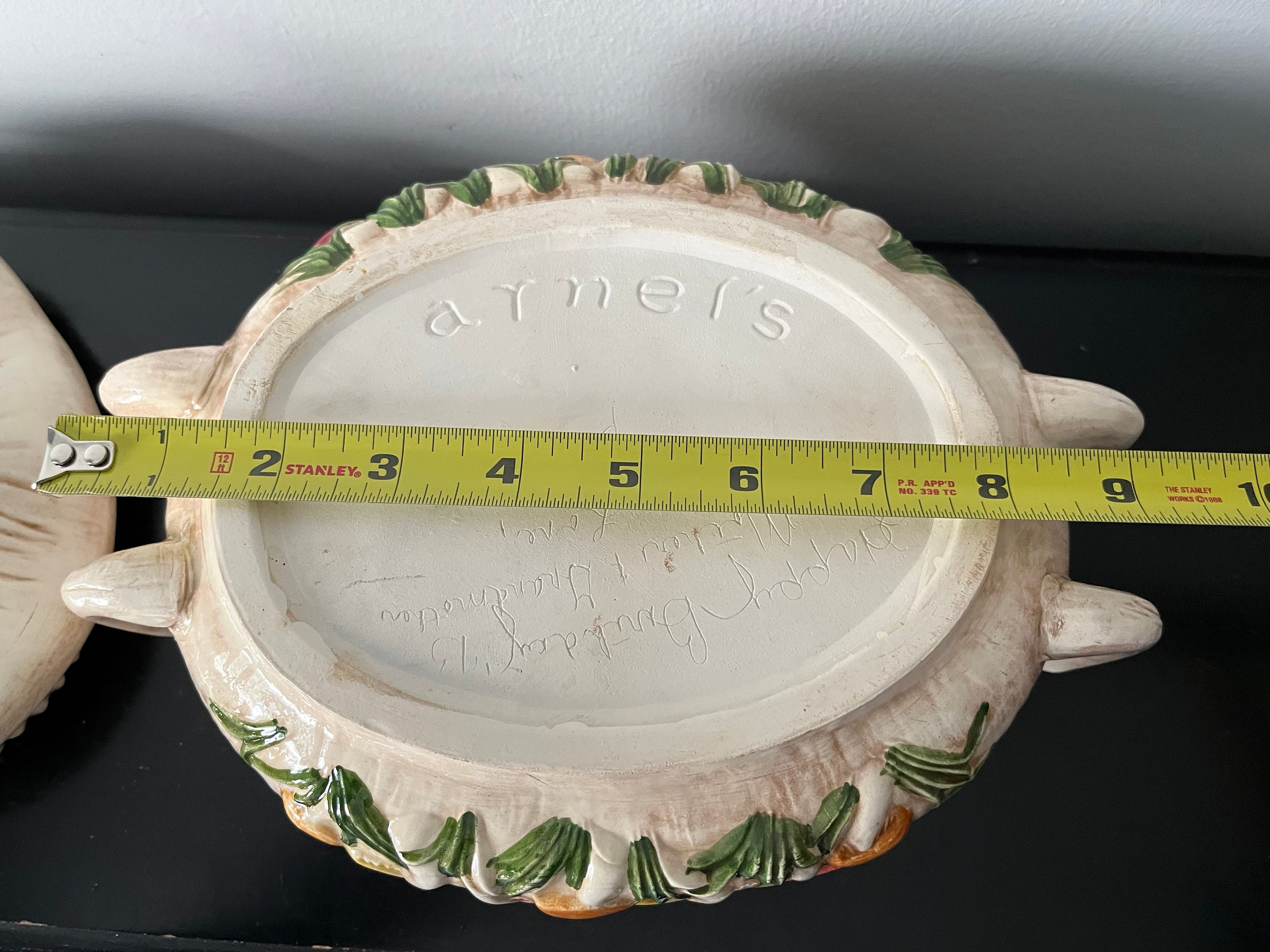 Vintage Arnels Ceramics Mushroom Large Casserole Dish Tureen Etsy