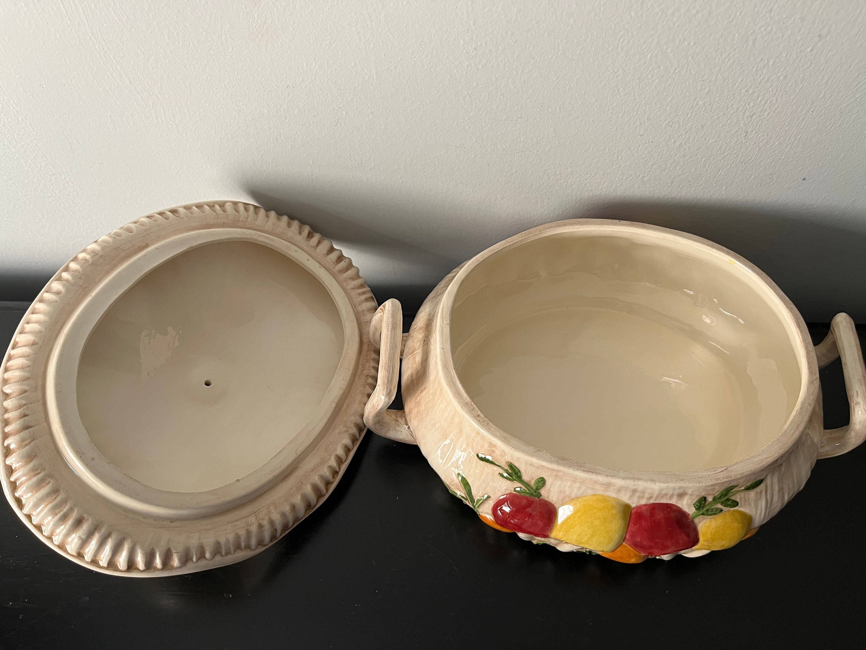 Vintage Arnels Ceramics Mushroom Large Casserole Dish Tureen Etsy