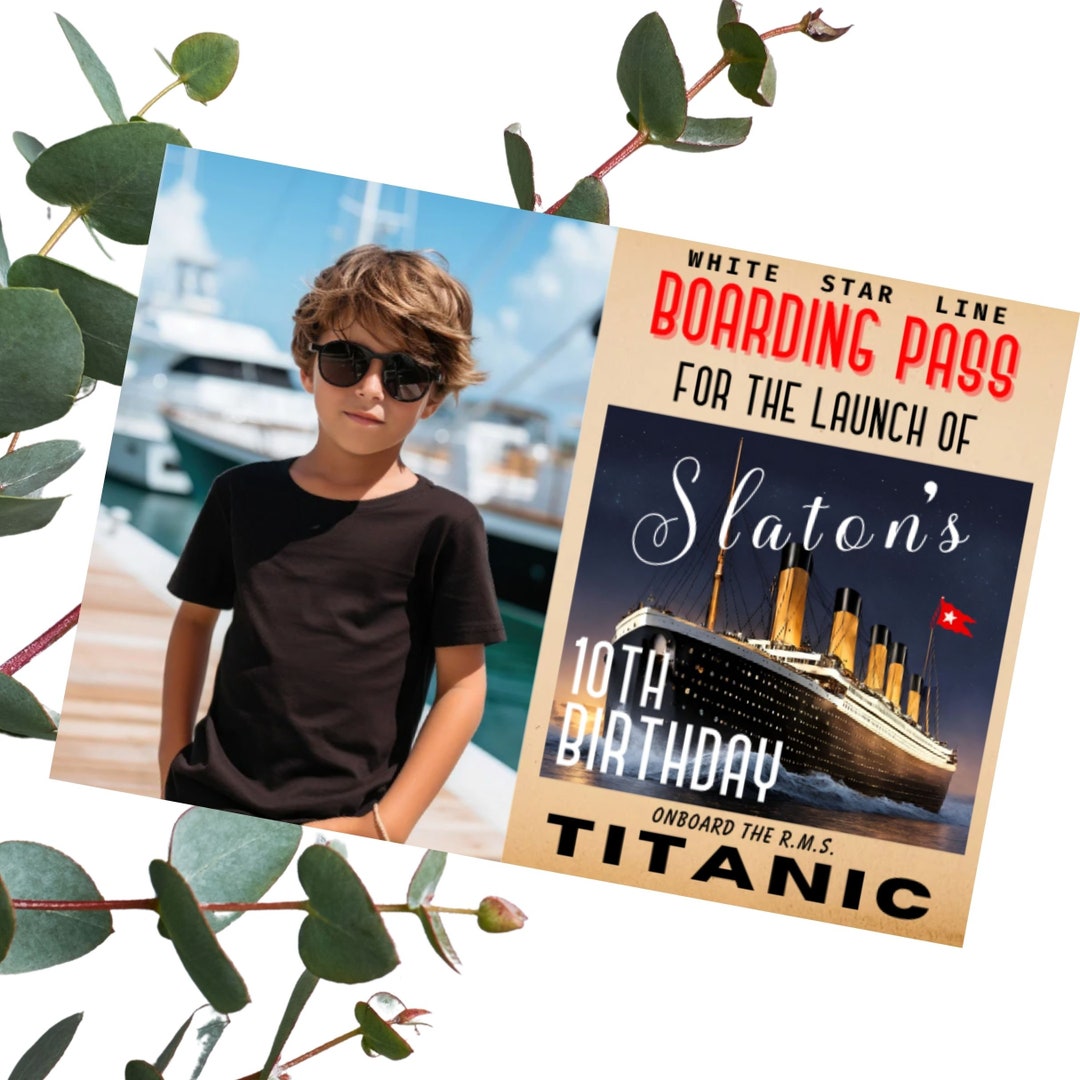 TITANIC Invitation Editable Template With Photo, Birthday Party ...