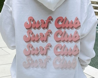 Surf Club Hoodie On Trend Hoodie Oversize Hoodie Comfortabele Surf Club Hoodie Zomer Trendy E-mail om de stad aan te passen