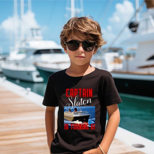 TITANIC Birthday T-shirt Customized Captain KIDS TSHIRT With Name Birthday Boy or Girl Titanic Shirt With Personalized Birthday Year