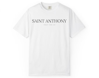 Saint Anthony Shirt, St Anthony Pray For Us, Catholic Patron Saint Tee, Catholic Gift for Men, Confirmation Gift, Catholic Trad Shirt