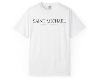 Saint Michael Shirt, St Michael Pray For Us, Catholic Patron Saint Tee, Catholic Gift for Men, Confirmation Gift, Catholic Trad Shirt