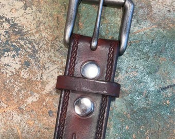 handmade leather belt