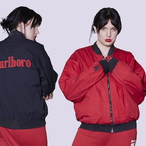 Marlboro Reversible Bomber Jacket - 90S Marlboro Jacket