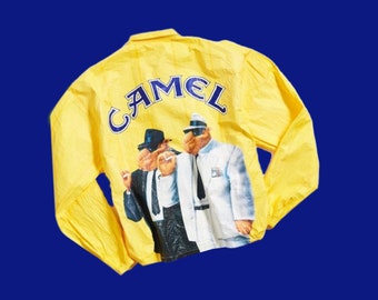 Veste cigarette camel vintage Tyvek Camel Joe Deadstock Cigarette marque camel joe jacket dead stock coupe-vent des années 90