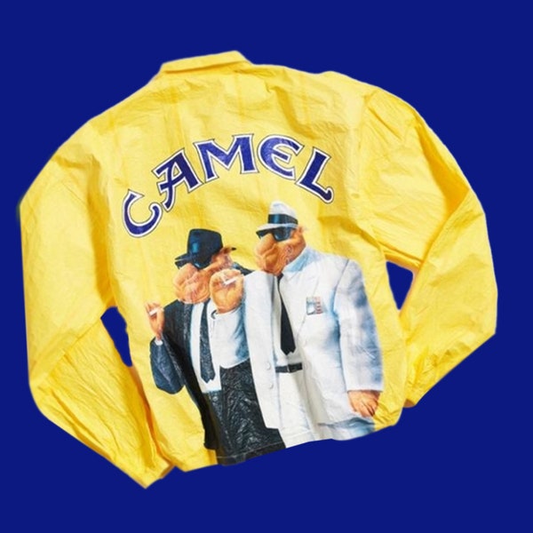 Veste cigarette camel vintage Tyvek Camel Joe Deadstock Cigarette marque camel joe jacket dead stock coupe-vent des années 90