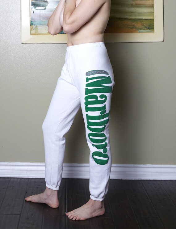 Rare MARLBORO MENTHOL SWEATPANTS Spell Out Leg Logo 80s 90s Rare MARLBORO MENTHOL SWEATPANTS Spell Out Leg Logo 80s 90s