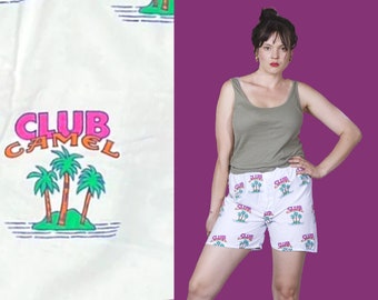 camel cigarettes shorts 90s deadstock boxer shorts palm tree retro graphic shorts men  90s graphic shorts elastic vintage
