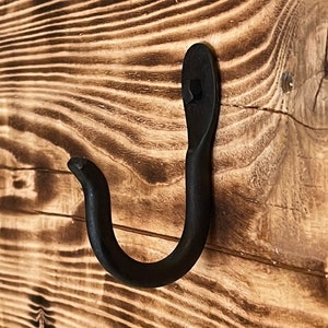 Hand Forged Wrought Iron Coat Hook | Blacksmith Made Towel Hanger