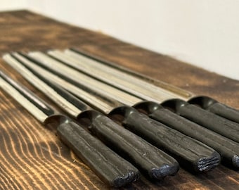 Hand Forged Wrought Iron Skewer - Rustic and Versatile - Perfect for Grilling, Roasting, and More. BBQ