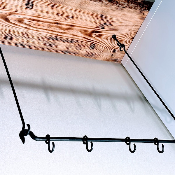 Hanging Rail Rack Ceiling mounted bracket system | Ceiling Hook constructor | Metal hook construction | Wall Mounted Rack | Rod holder | Bar