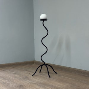 Wrought Iron Wavy Floor Standing CANDELABRA, Candle Holder