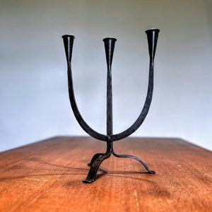 Wrought IRON three CANDLES HOLDER