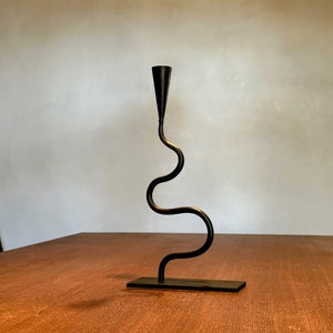 Wrought Iron Wavy Candleholder