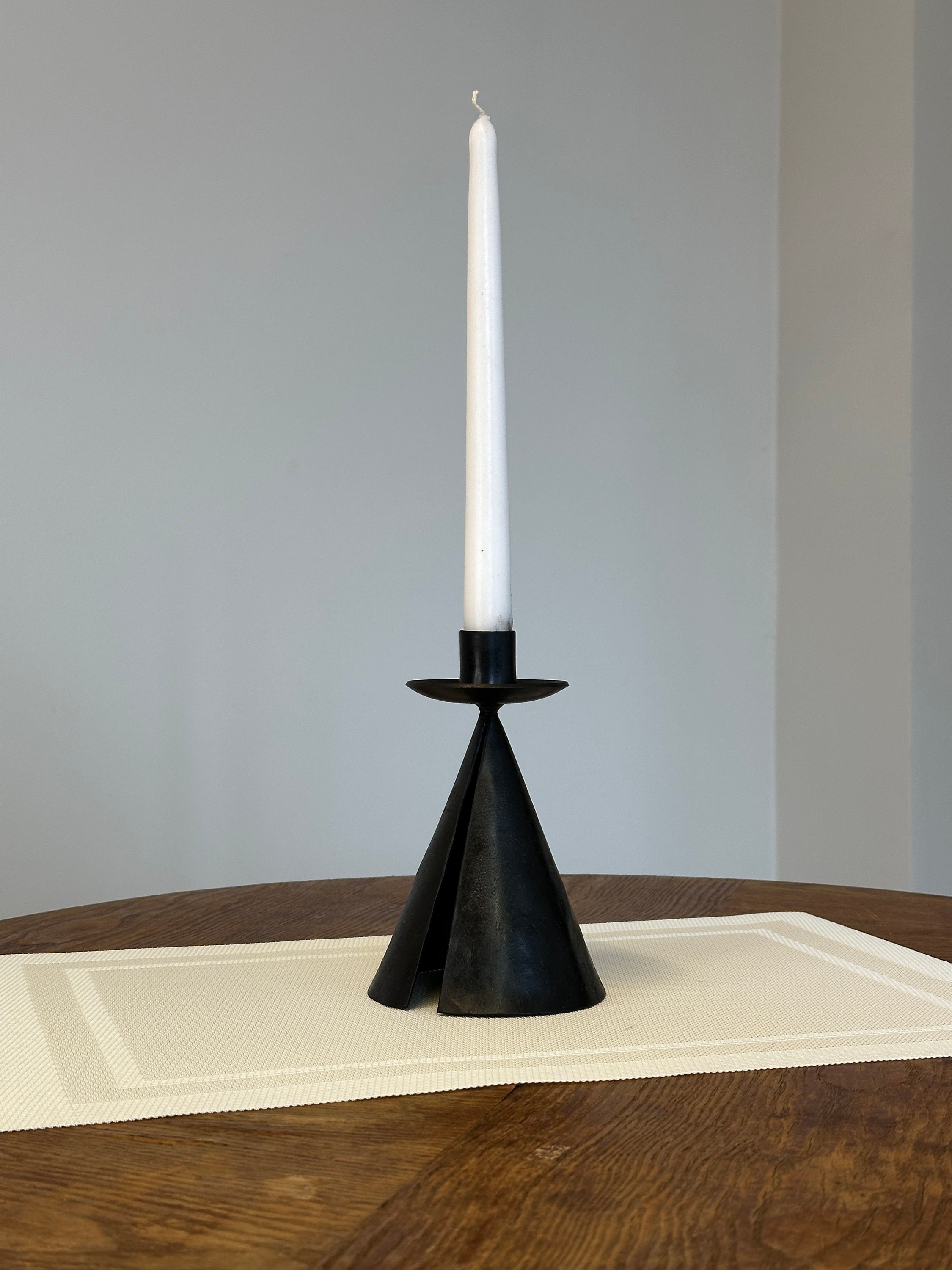 Elegant Cone Tent Style Handmade Candlestick - Wrought Iron ...