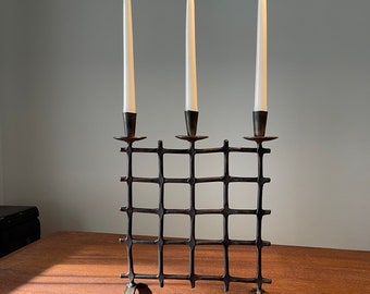 アンティーク ヴィンテージ キャンドルスタンド（3本用） | 鍛造