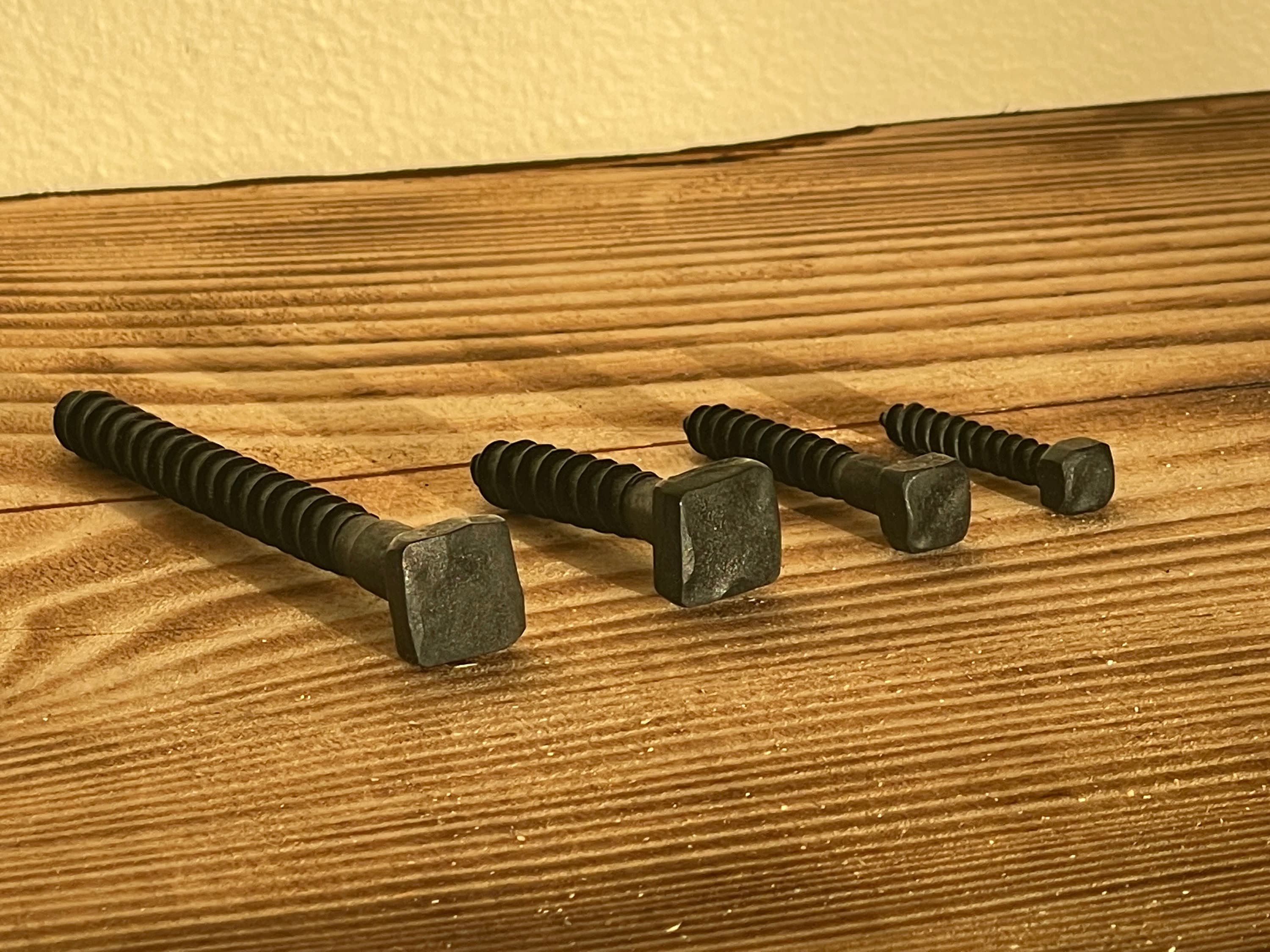 Blacksmith Hand Iron Square Head Screws Different Etsy